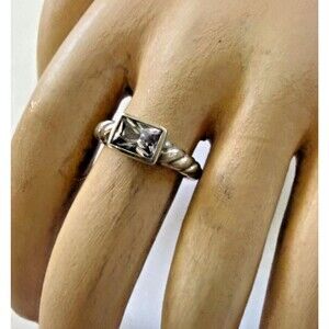 Vintage Sterling Silver 925 Amythst Ring Size 8.75